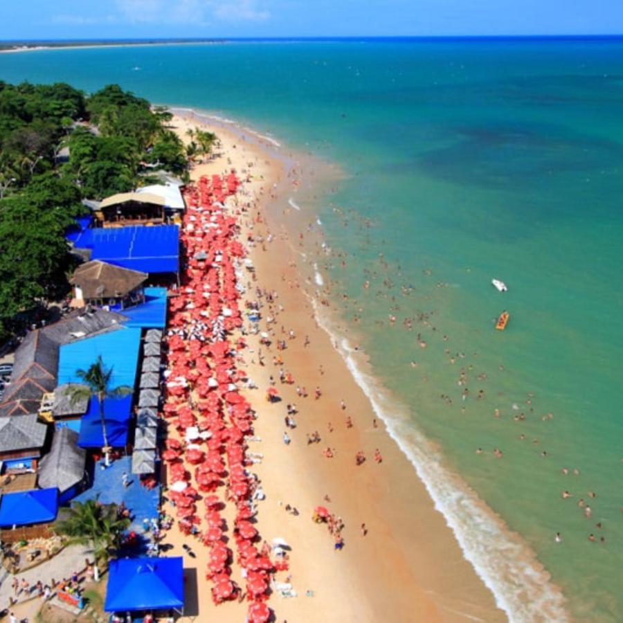 De Frente Pra Praia Apartamento Da Cris Taperapua - Condominio America Praia Flat Porto Seguro Bagian luar foto
